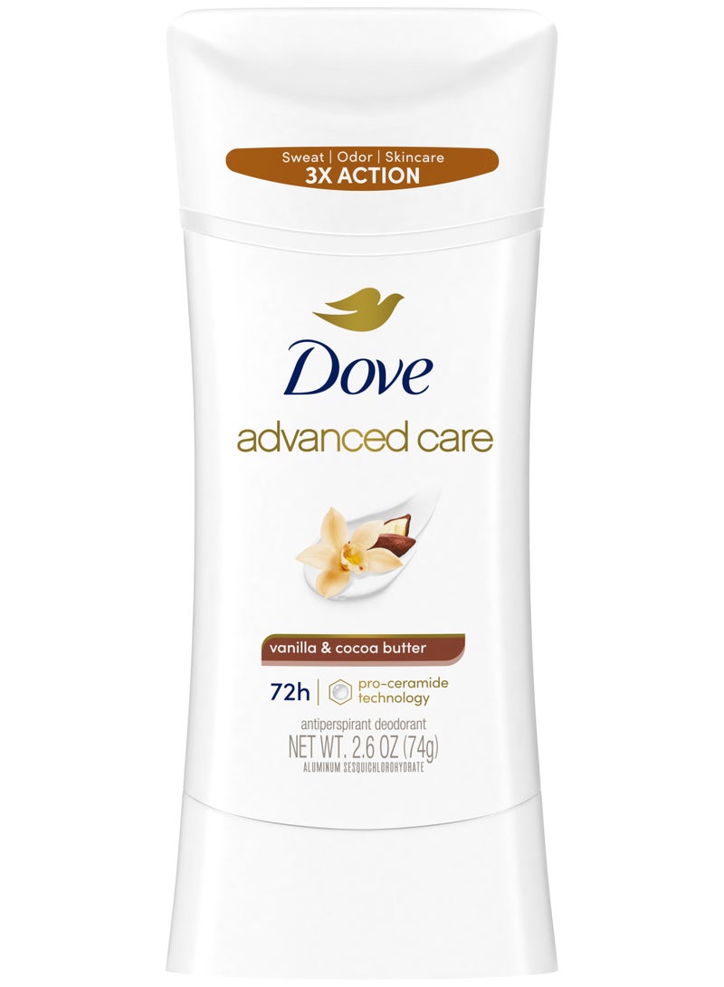 دوف مزيل عرق أسرار العناية المغذية – بخلاصة الفانيليا وزبدة الكاكاو - 74 جم - Image 1